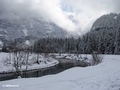 Winterwanderung, an der Kander, bei der Allmenbahnstrasse