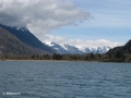 Auf dem Thuner See kurz vor der Einfahrt in den Schiffahrtskanal Ri Interlaken