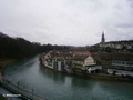 Rechts oben die Altstadt Berns, unten das Mattequartier mit der Aare