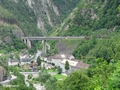 Blick auf Amsteg mit dem SBB Kraftwerk für die Gotthatdbahn