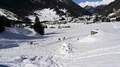 Bergün in der Mittagssonne, vorne ein Teil der Darluxbahn