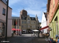 Rathausplatz, im Hintergrund die St. Petri Kirche