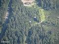 Seilbahn Zugspitze, die beiden Kabinen begegnen sich