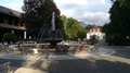 Der AlpenSole-Springbrunnen im Königlichen Kurgarten