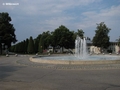 Der Eisbrunnen im Kreisverkehr an der Therme 1