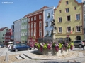 Sankt Georgs Brunnen auf dem unteren Stadtplatz