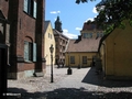 Kronhuset (links) und Café Kronhuset (rechts), Christinae Kyrka