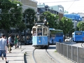 Wagen 129 fährt in die Haltestelle Kungsportsplatsen ein