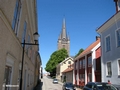 Kirchturm aus der Kyrkogatan