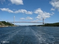 Rückblick auf die Tjörnbron, Einfahrt in den Hakefjord