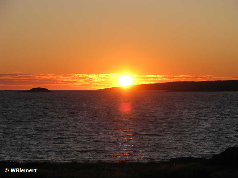 Sonnenuntergang über dem Klosterfjorden, zum Vergrößern bitte anklicken Sonnenuntergang über dem Klosterfjorden
