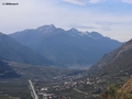 Blick ins Vinschgau mit Tschars und dem Ortler