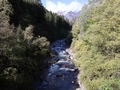 Auf der Brücke, Blick flußaufwärts Richtung Moos