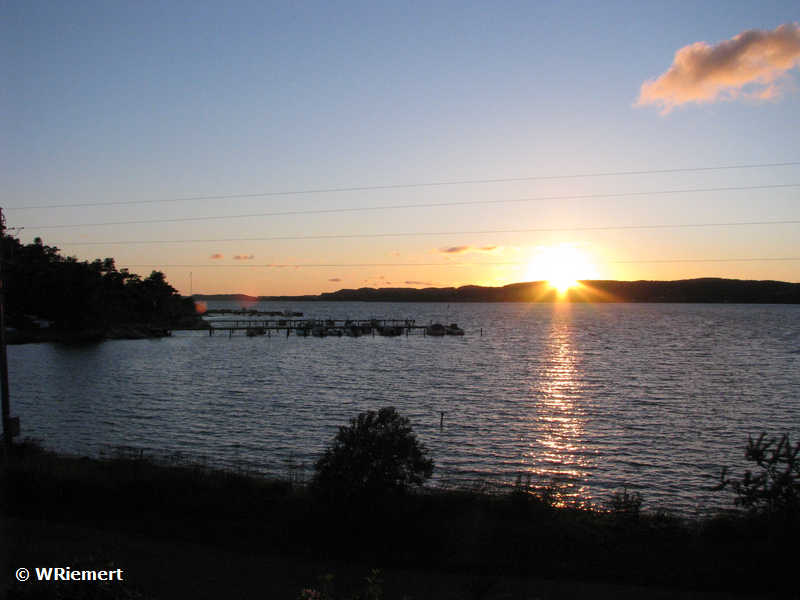 Sonnenuntergang Älgöfjorden