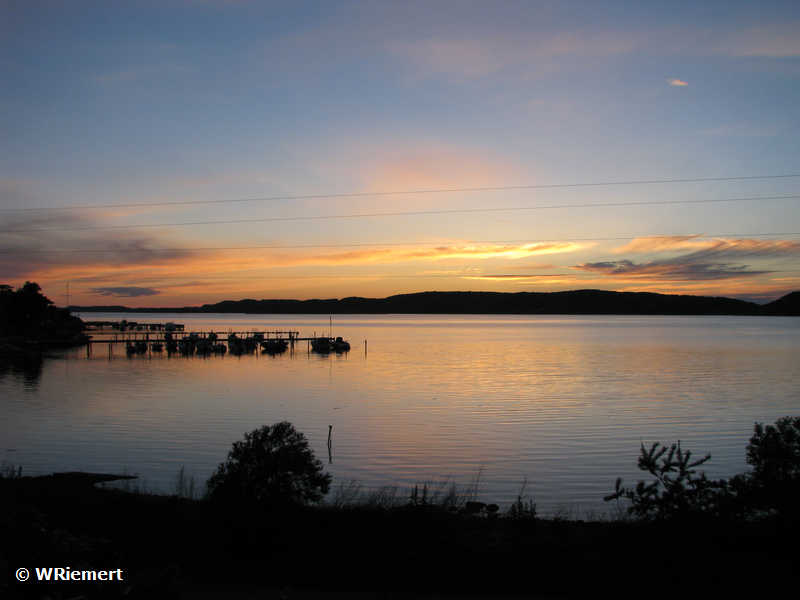 Sonnenuntergang Älgöfjorden