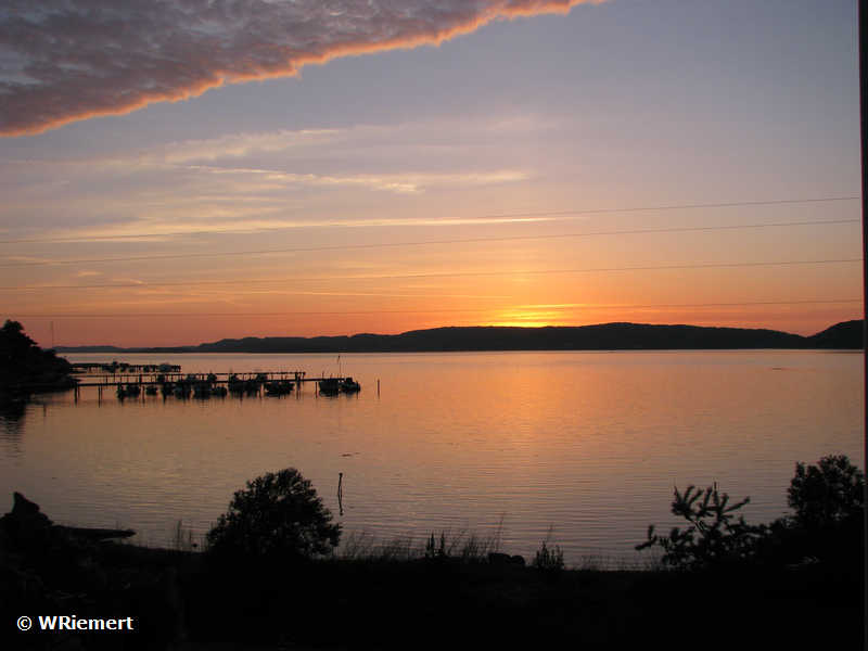 Sonnenuntergang Älgöfjorden