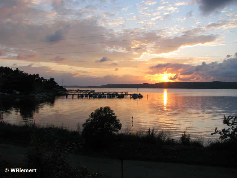 Sonnenuntergang Älgöfjorden