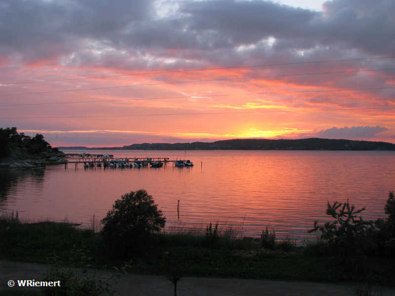 Sonnenuntergang Älgöfjorden