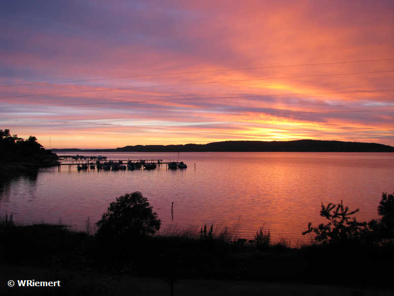 Sonnenuntergang Älgöfjorden