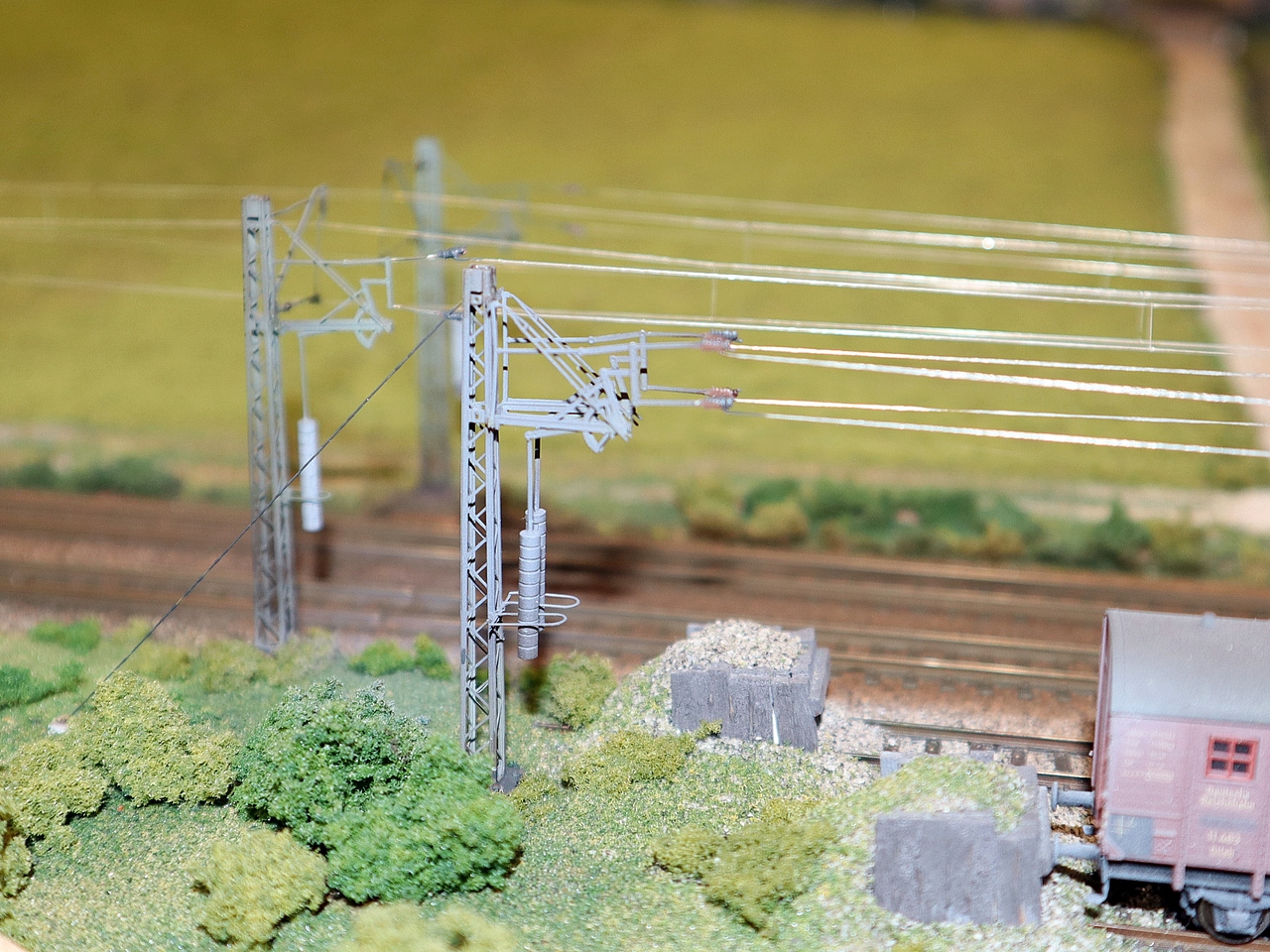 Abspannmast am Gleisende 51 & 52