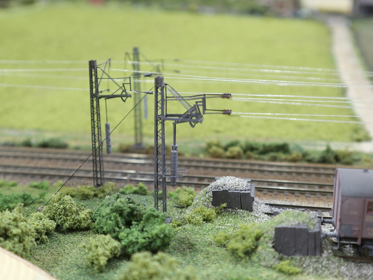 Abspannmast am Gleisende 51 & 52